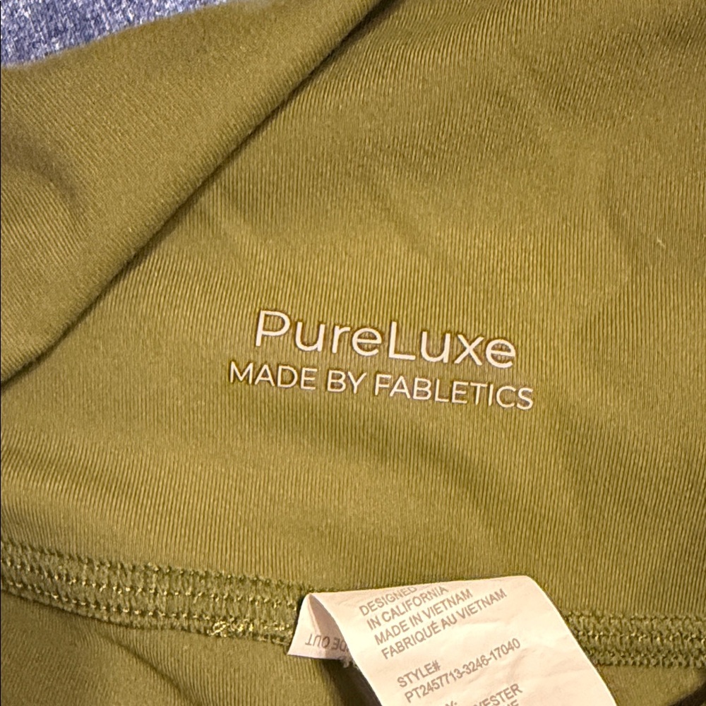 Olive Fabletics PureLuxe High-Waisted Pocketed Kick Flare - Picture 5 of 5